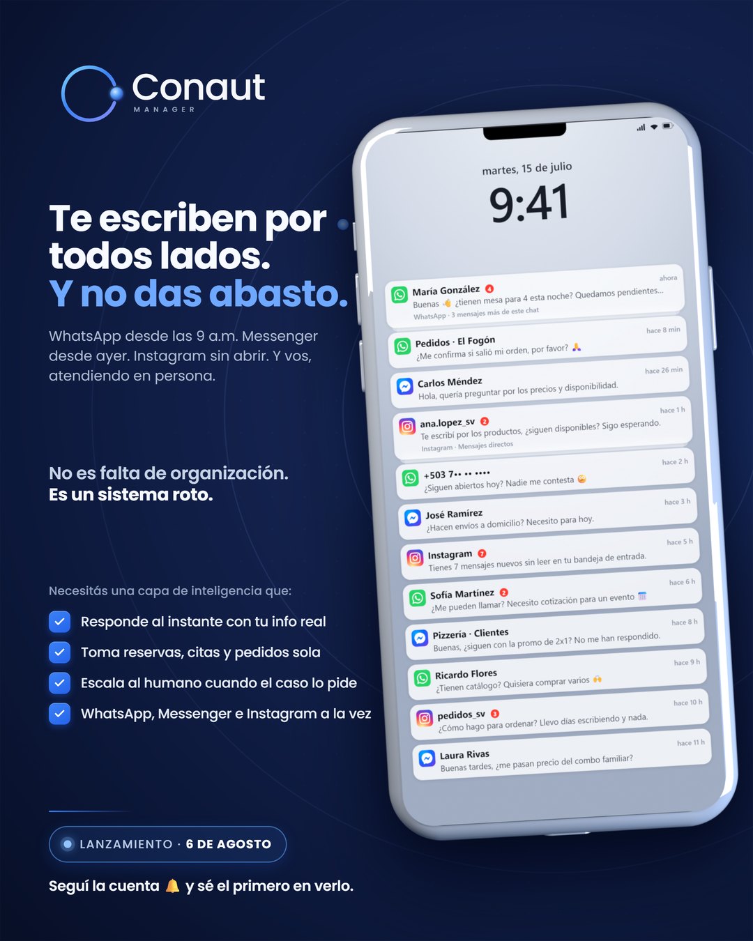 Arte para redes sociales de Conaut